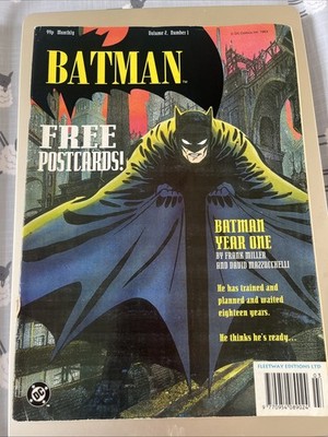 Batman Vol.2 #1 Vintage UK Comic 1993, Reprints Batman Year 1 by Frank Miller
