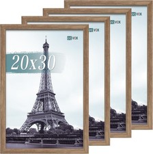 VCK 20x30 Poster Frame Set of 4 - Walnut, Gallery-Quality Wood Picture Frames