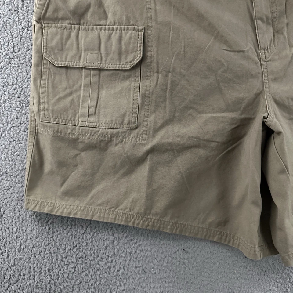 Basic Editions Womens Shorts Beige Size 4X Cargo Elastic Waist 100% Cotton - Image 3 of 4