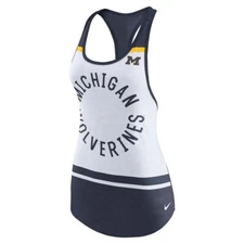 Michigan Wolverines Nike Circle Performance White Racerback Tank Top Women's XS