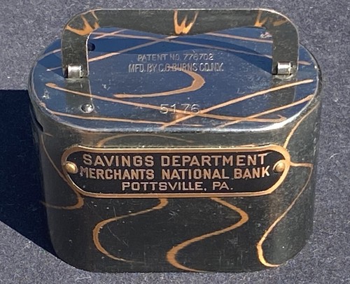 Pottsville, Pennsylvania, Ch #8964, Still Bank w / Key, 110+ years old!! - 第 1/12 張圖片