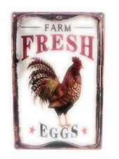 Farm Fresh Eggs Tin Sign, Restaurant Sign, Farm Sign, Barnhouse, Home Décor,