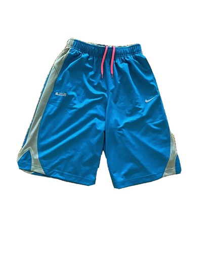 New NIKE DRI Fit LeBron Boys Youth Blue Basketball Shorts Sz Large - Picture 6 of 8