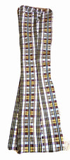 Plaid Pant DESIGNER WRIGHT Vintage Ultra Flare, Ultra High Waist 27in