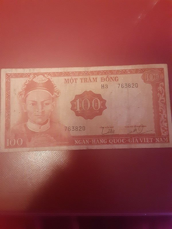 Vietnam South, 100 Dong,  ND (1966) P-19 (19b), aUNC