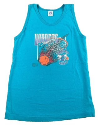 Vintage 90's Charlotte Hornets Logo 7 Tank Top XL | eBay