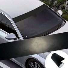 Parabrisas delantero de coche parasol negro mate tira pegatina parasol accesorios