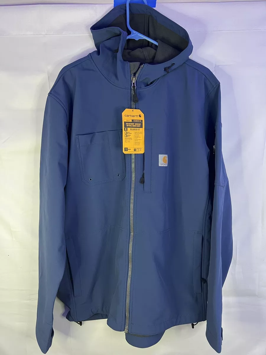 Carhartt Hooded Rough Cut Jacket Size Xl Tall Color Blue