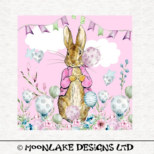 Beatrix Potter Flopsy Rabbit Party Fabric Craft Panels 100% Cotton or Polyester - Picture 4 of 4
