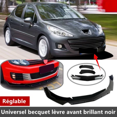 Universel becquet lèvre de spoiler Lame séparateur avant pour Peugeot 207 06-15 - Photo 1/4