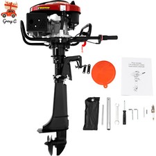 HANGKAI 4 Stroke 7 HP Outboard Motor Marine Boat Engine Motor Long Shaft 50.8 CM