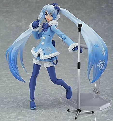 Used figma Snow Miku Fluffy Coat ver. Goodsmile Online Shop Snow Miku Sky Town
