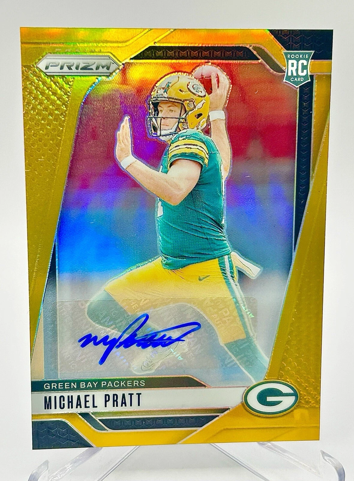 5/10 Michael Pratt - 2024 Panini Prizm Rookie Autographs Gold Prizm RC #379