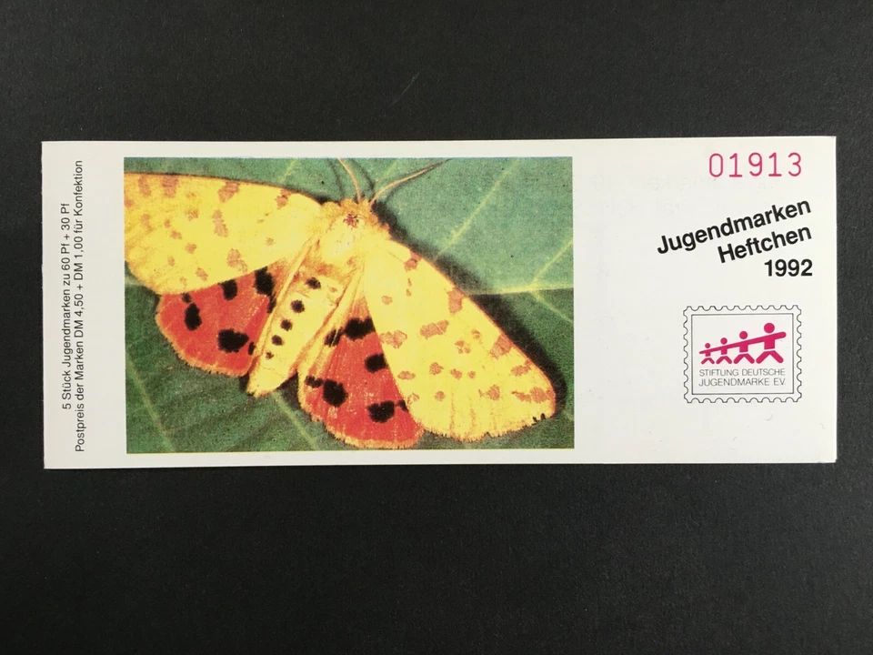 GERMANY STAMP BOOKLET 1992 INSECTS BUTTERFLIES MOTH RARE !! h5538 - Image 2 of 4