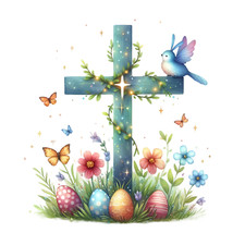Wall decal sticker holy cross wall sticker 18x18 cm large