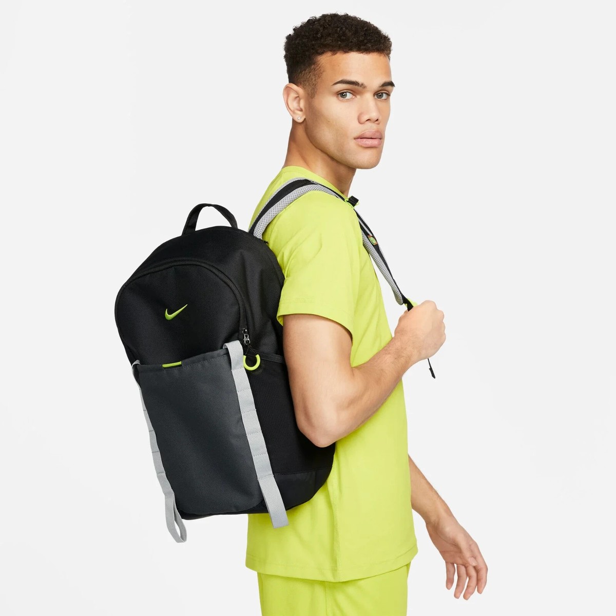Nike Dri Fit Backpack Hike Day Pack 24L Bag Black Volt Travel Gym