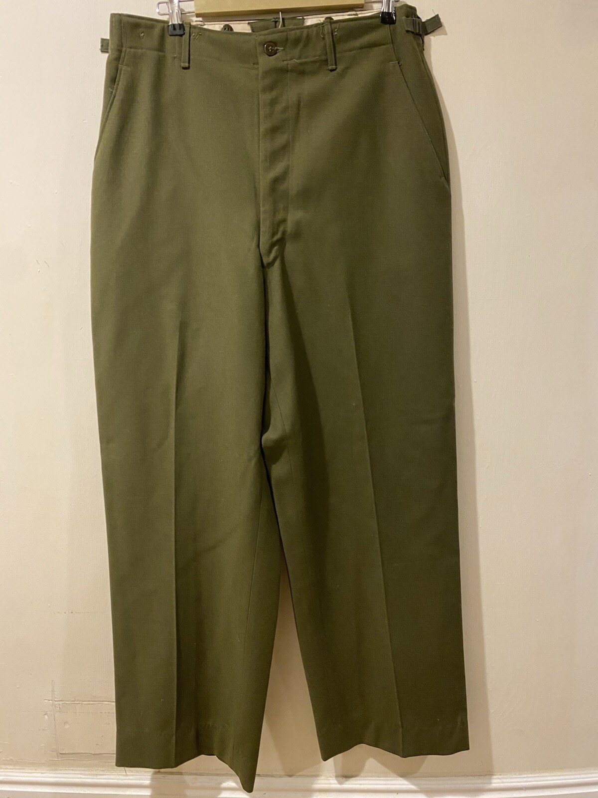 Vtg M-1951 Wool Field Trousers M51 Military Adjustable Army Medium Fits 29-34x29