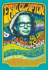 Eric Clapton Reproduction 4" x 6" Mini Concert Poster Free Top Loader  #2