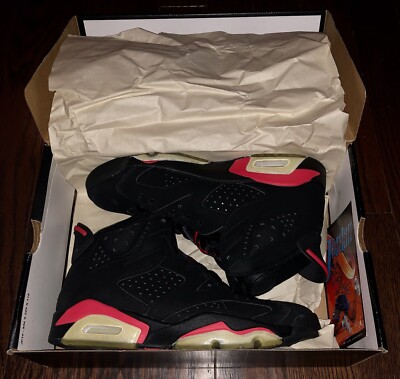 Nike Air Jordan 6 Retro + Infrared (2000) Size 9.5 U.S.  Mfg. August 2000