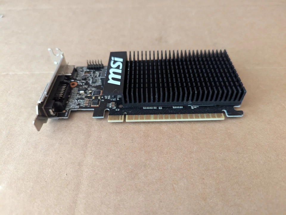 MSI GEFORCE GT 710 1GD3H LP FANLESS PCI-E LOW PROFILE VIDEO GRAPHICS CARD - Image 2 of 4