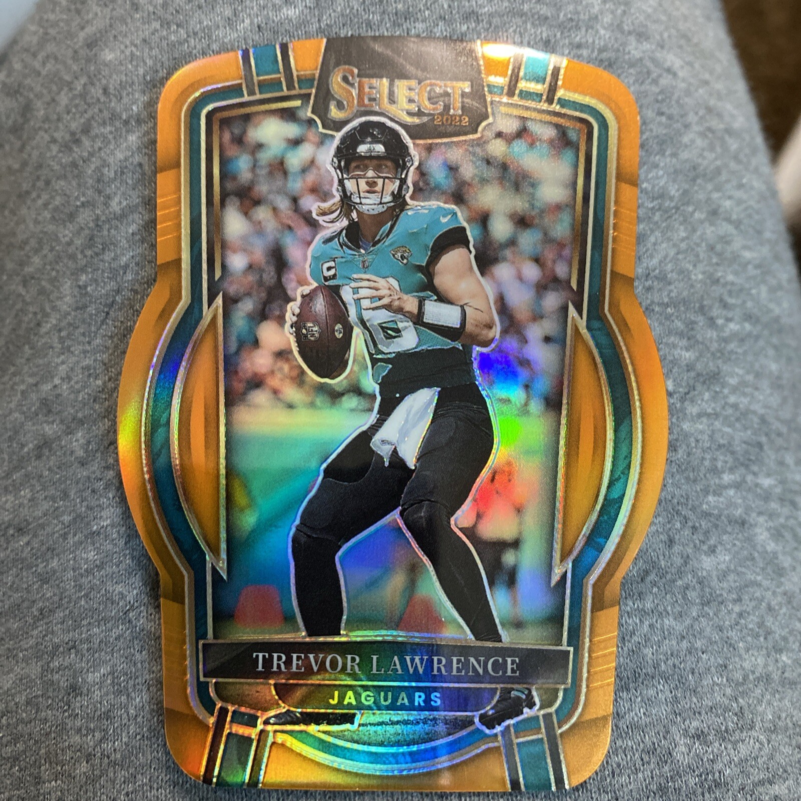 2022 Panini Select - Club Level Orange Prizm Die-Cut #254 Trevor Lawrence /199