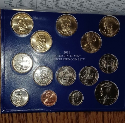 2011 US Mint Set 28 Coin Uncirculated Set Complete Philadelphia & Denver W/ OGP - Picture 3 of 4