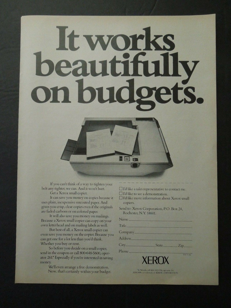 1980 XEROX Small Copiers 