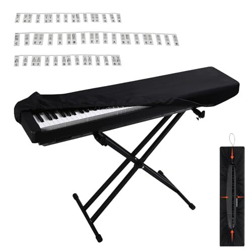 Piano Keyboard Dust Cover, 88 Keys Piano Music Keyboard Cover, Stretchy