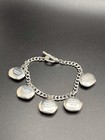 Vintage Designer CERRUTI IMAGE Silver Tone Inspirational Charm Bracelet 7in — photo 3