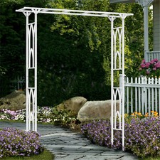 Strong Metal Garden Arbor Freestanding Wedding Trellis Archway Plant Vine Gate