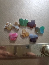 2.5cm X 2cm Stone Butterfly Bead With Centre Vertical Drilled Hole (8 Total)