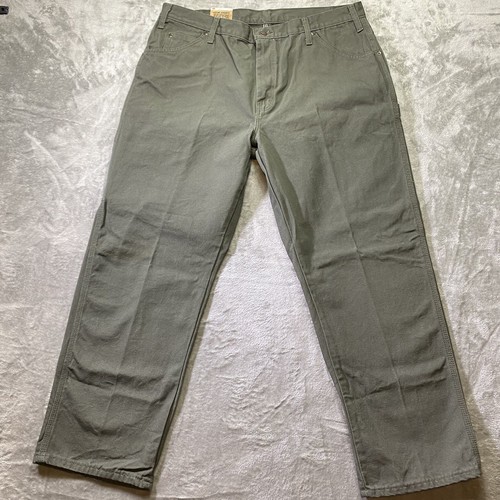 Dickies Jeans Mens 38x30 Relaxed Fit Heavyweight Duck Carpenter Dark Green NWT