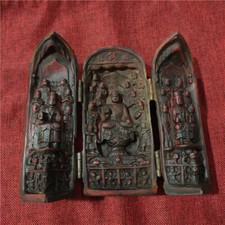 Crafts Resin Antiques Three-Opening Box Three Holy Three-Tone Box Ornaments