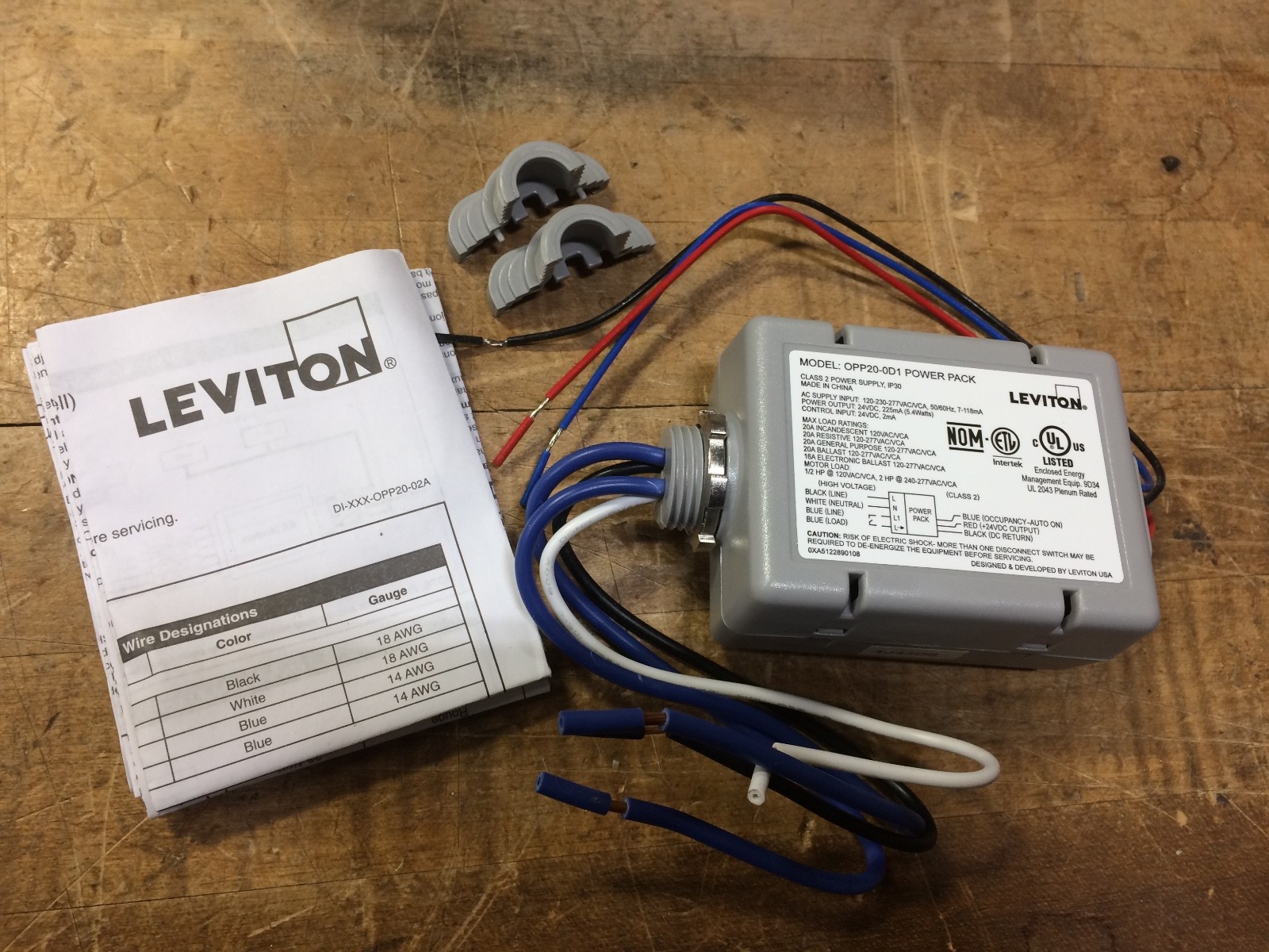 OPP20D1 Leviton Power Pack Class 2 20A 120/230/277V Power Supply New