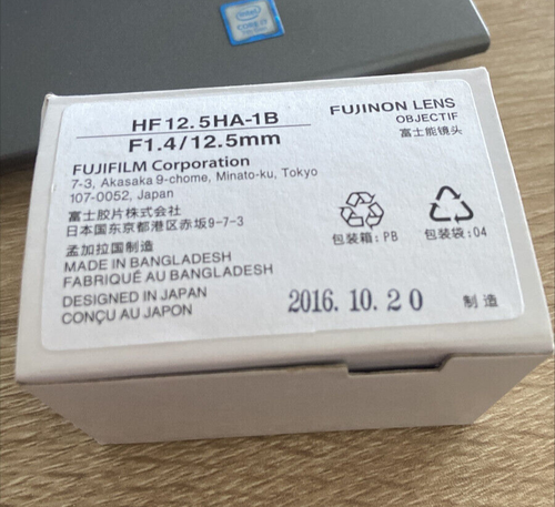 Fujinon HF12.5HA-1B Lens C-Mount 12.5mm F1.4 - NEW - Picture 2 of 3