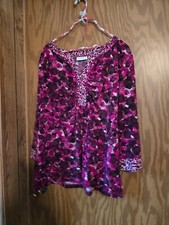 Susan Graver XL multicolor floral shirt very nice
