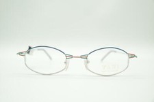 Vintage Taxi M-18 Silver Blue Copper Oval Glasses Eyeglass Frame NOS