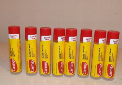 Lot Of 8 CARMEX Classic Stick Original Lip Balm MEDICATED Spf 15 New