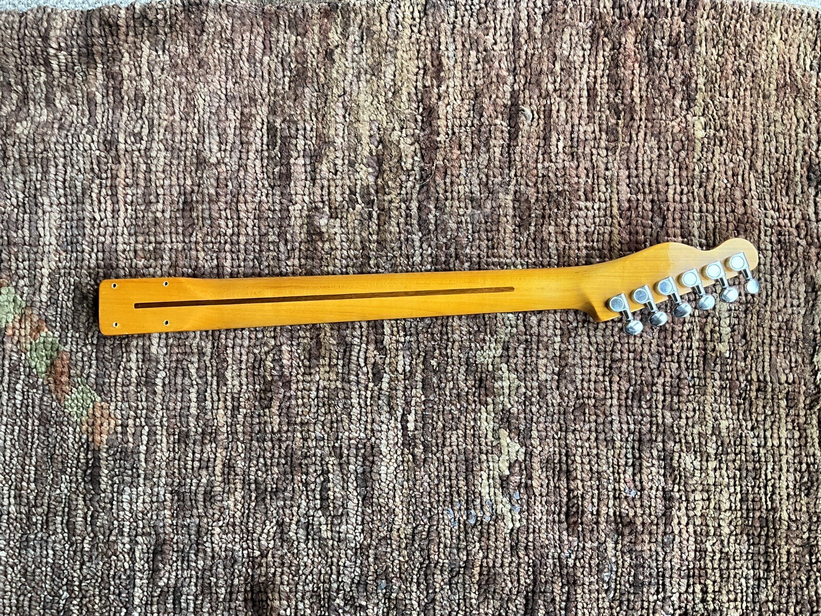 Telecaster Style neck. Skunk Stripe, With Tuners By Northwest Guitars