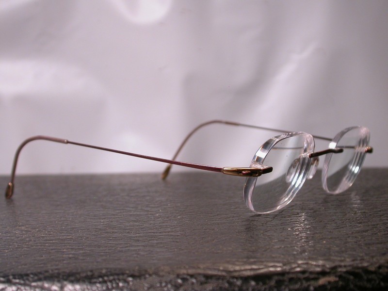 Silhouette Titan Frameless Pink and Gold Eyeglasses Made in Austria