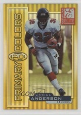 1999 Donruss Elite Primary Colors Yellow 421/1875 Jamal Anderson #5 e6p