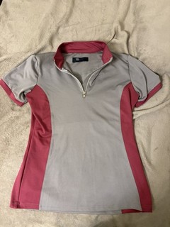 Hy Equestrian Women's T Shirt Size Medium Grey & Pink