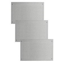 TRUE & TIDY 3-PC PEGBOARD PANELS, PG-2416-3PC, MADE WITH HEAVY DUTY STEEL - GREY