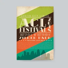 2015 Austin City Limits ACL Music Festival Concert Poster Texas ATX 13x19 PRINT