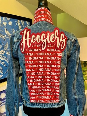 Indiana Hoosiers Football Denim Jacket  - the Crockett