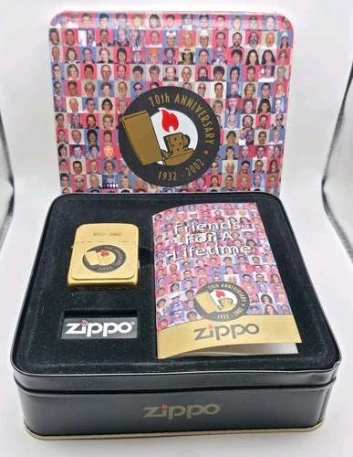 1932 2002 Zippo 70th Anniversary Friends For A Lifetime Lighter
