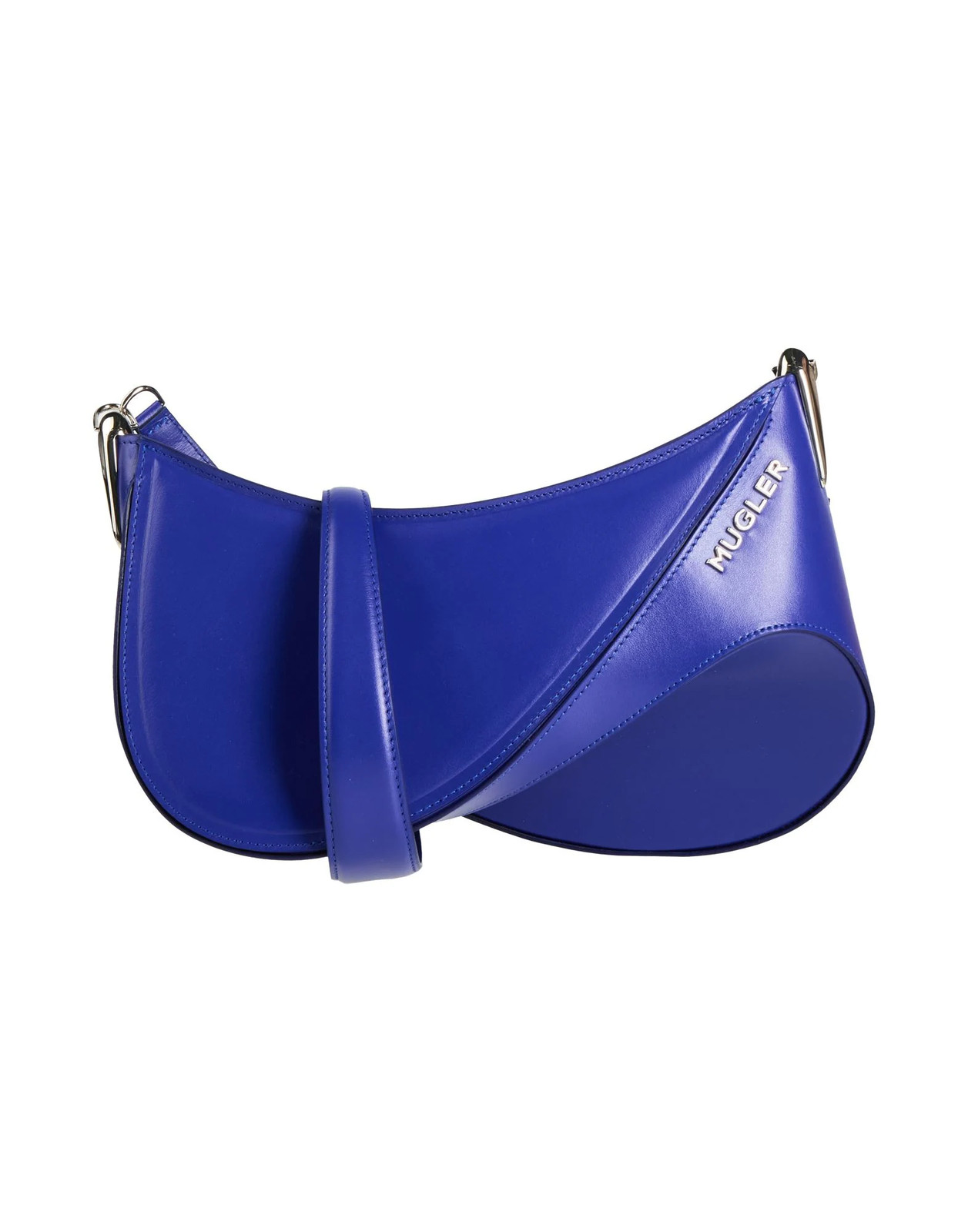 Mugler - Women - Leather Crossbody bag - Bright blue 366490₽