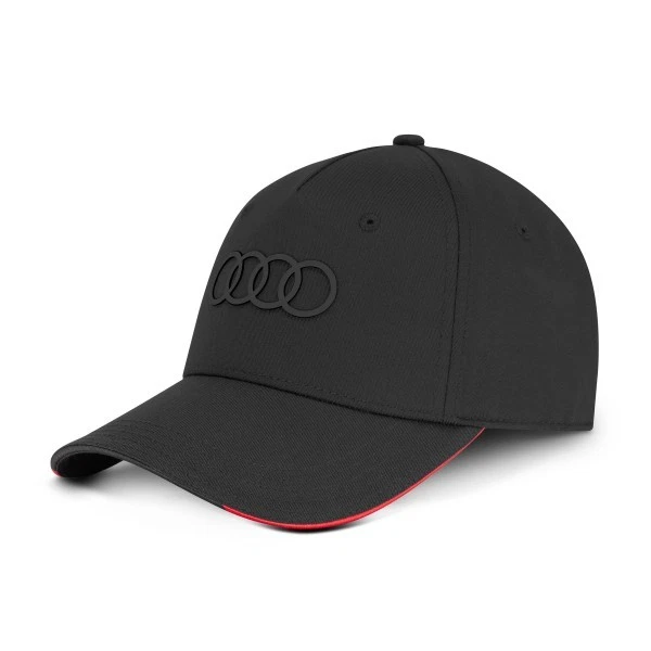 Audi Black Adjustable Cap | 3D Rings Logo Baseball Hat | Genuine 3132402630