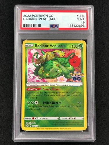 Pokemon Go 2022 Radiant Venusaur 004/078 PSA 9