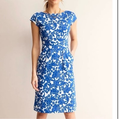 Boden Florrie Blue White Jersey Dress Smart Summer Pockets US 4P Easy Wear | eBay Boden Florrie Blue White Jersey Dress Smart Summer Pockets US 4P Easy Wear | eBay